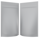 Matte White Opaque Dragon Chewer 14g gram 1/2 ounce smell proof mylar bags by HIGHLOCK. Best thick wholesale bulk dispensary custom child resistant packaging 420 barrier bags tamper evident resealable large food storage 5x8x2 50 bulk pack