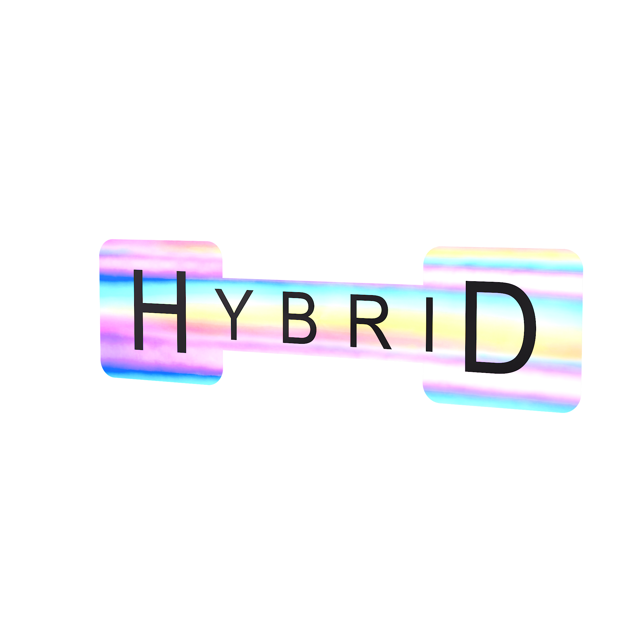 Holographic Silver Tamper Evident Universal Marijuana Strain Labels - Hybrid (1,000 qty.)