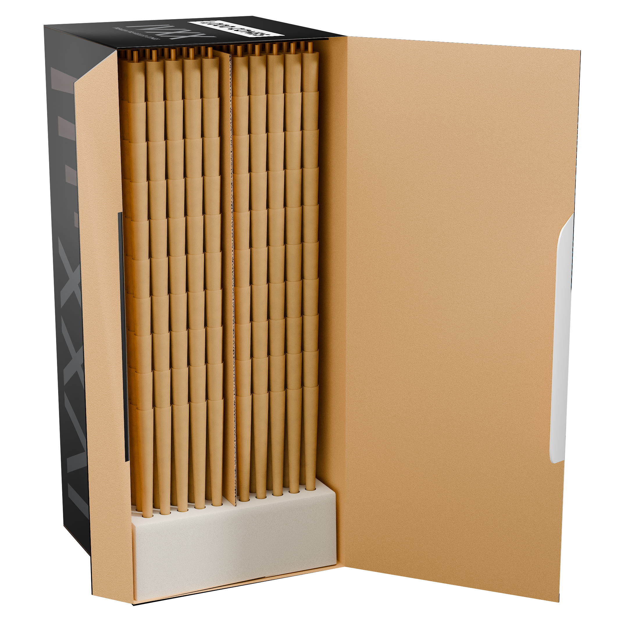 84mm IVXX Pure Pre-Rolled Paper Cones - Unbleached Brown [1,000 Cones per Box] - Dragon Chewer