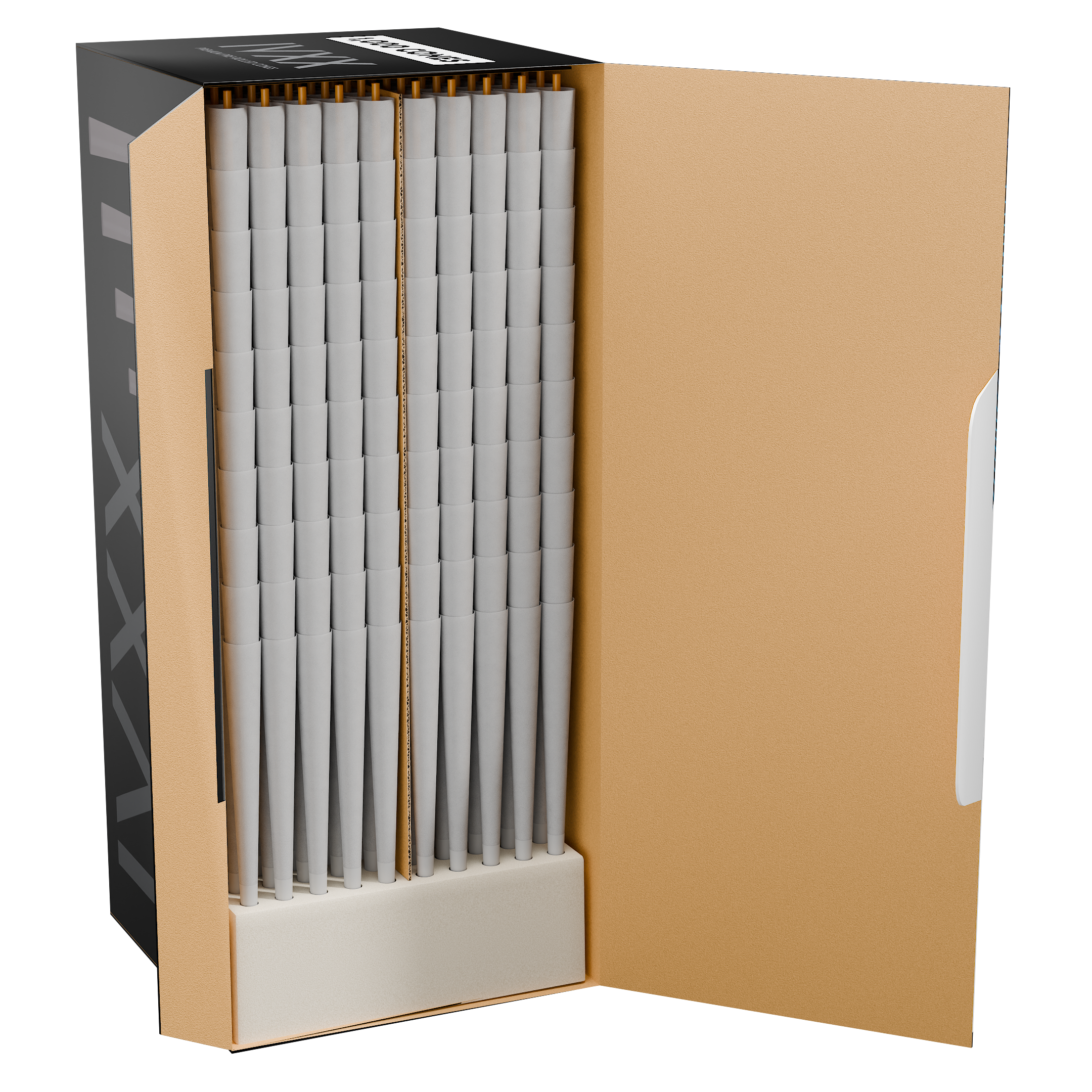 109mm IVXX Pure Pre-Rolled Paper Cones - Unbleached White [1,000 Cones per Box] - Dragon Chewer