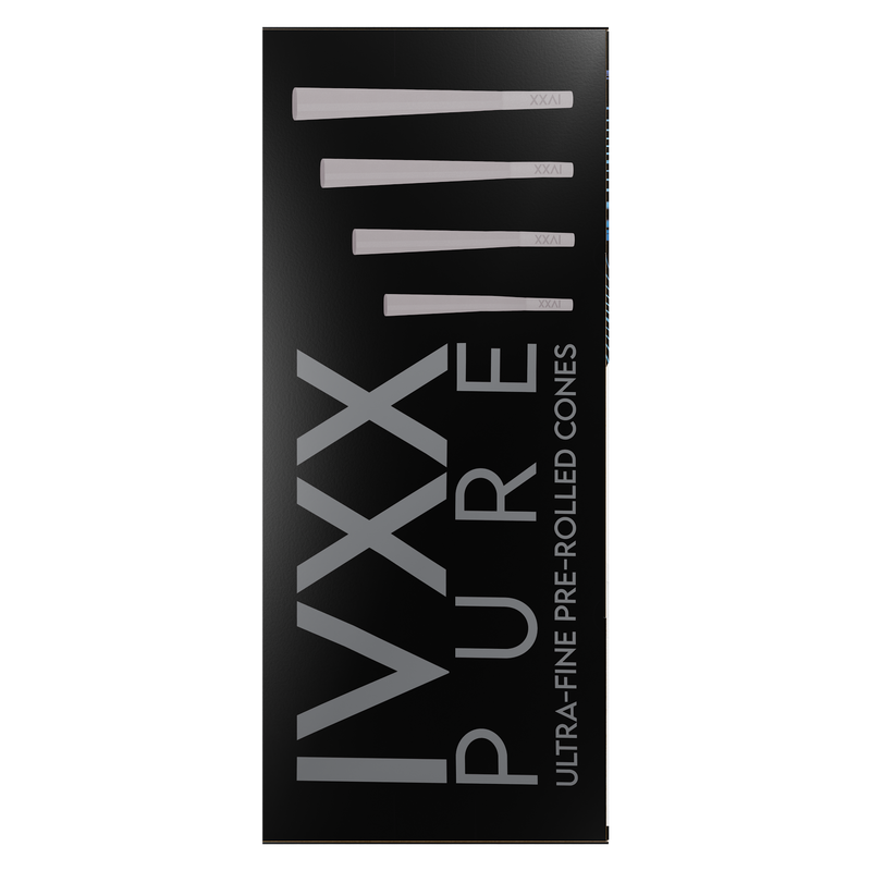 109mm IVXX Pure Pre-Rolled Paper Cones - Unbleached White [1,000 Cones per Box]