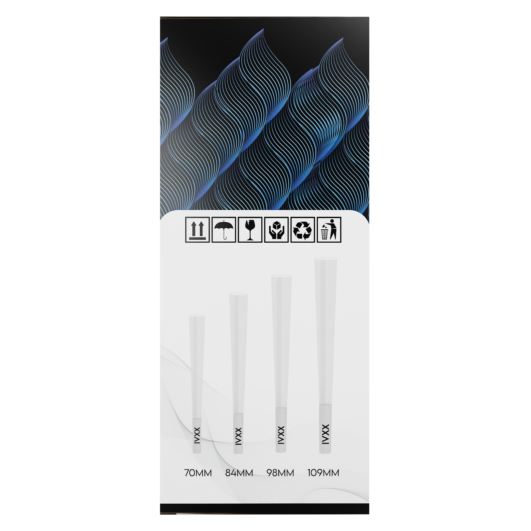 109mm IVXX Pure Pre-Rolled Paper Cones - Unbleached White [1,000 Cones per Box] - Dragon Chewer