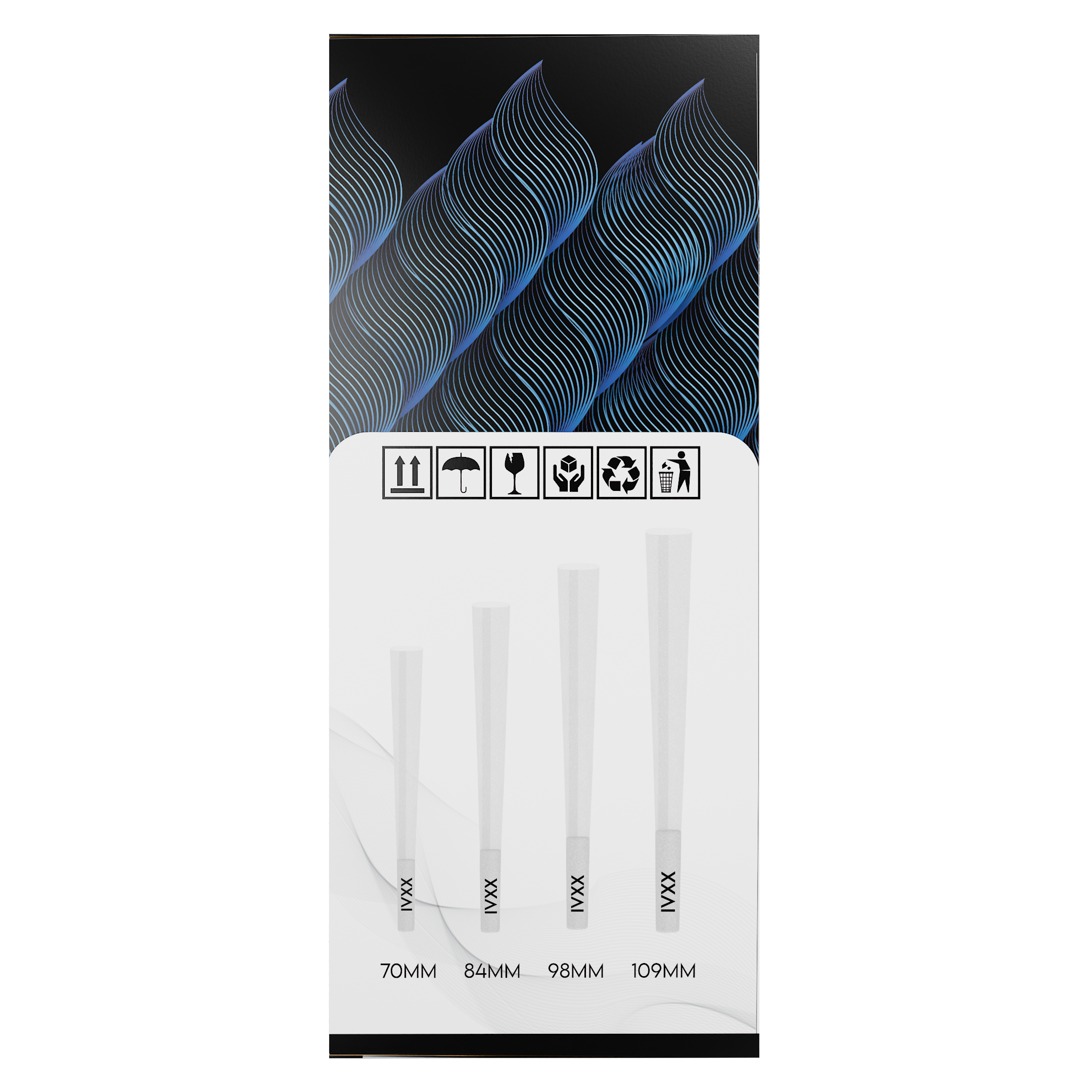70mm IVXX Pure Pre-Rolled Paper Cones - Unbleached White [1,000 Cones per Box] - Dragon Chewer