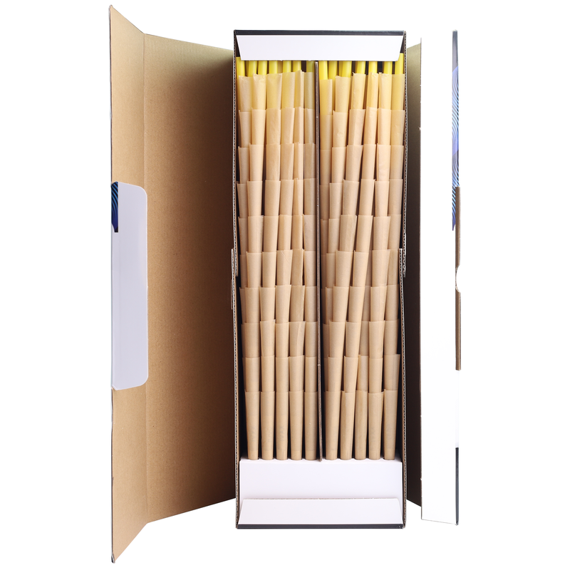 98mm IVXX Pure Pre-Rolled Paper Cones - Unbleached Brown [1,000 Cones per Box]