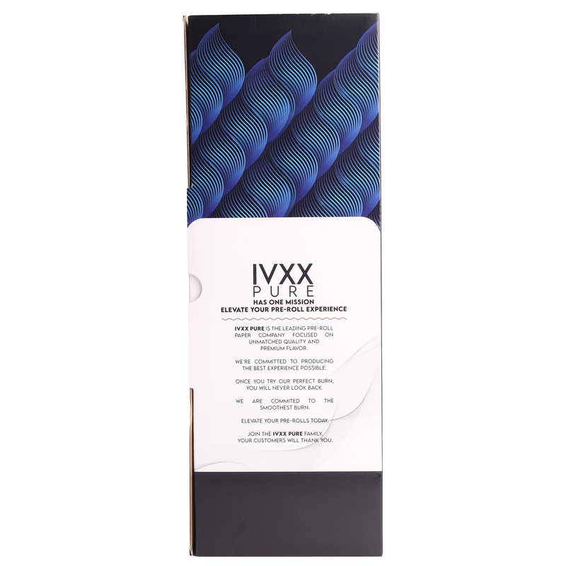 98mm IVXX Pure Pre-Rolled Paper Cones - Unbleached Brown [1,000 Cones per Box]