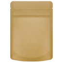 1/8th Ounce 3.5g CR Exit Bags Kraft / Kraft - Tear Notch Mylar Bags - Child Resistant - (1,000 qty.) - Dragon Chewer