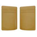 1/8th Ounce 3.5g CR Exit Bags Kraft / Kraft - Tear Notch Mylar Bags - Child Resistant - (1,000 qty.) - Dragon Chewer