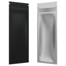 Pre Roll Top Disposable Zipper CR Exit Mylar Bags Matte Black / Gloss Clear - 2.16" x 6"- Child Resistant - (1,000 qty.) - Dragon Chewer