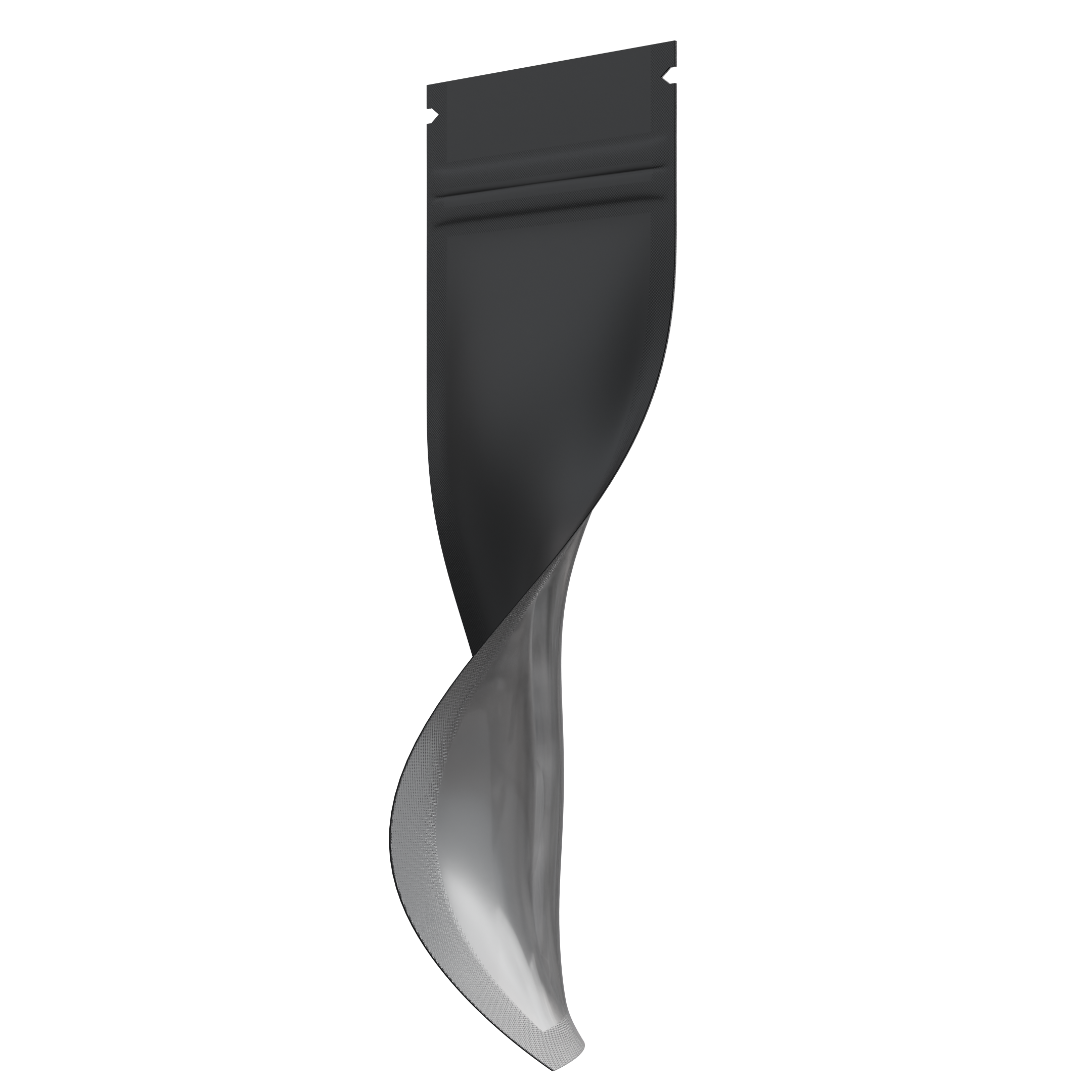 Pre Roll Top Disposable Zipper CR Exit Mylar Bags Matte Black / Gloss Clear - 2.16" x 6"- Child Resistant - (1,000 qty.) - Dragon Chewer