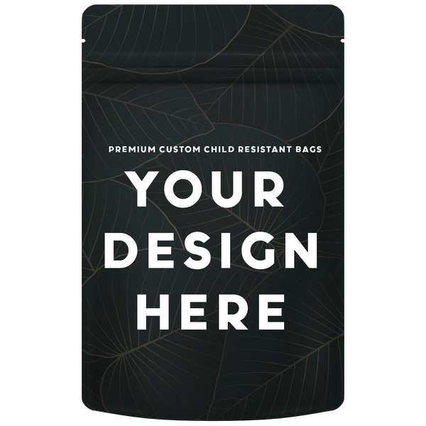 1 Ounce Custom Printed CR Child Resistant Mylar Barrier Bags