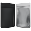 1 Ounce CR Exit Bags Matte Black / Clear - Tear Notch Mylar Bags - Child Resistant - (1,000 qty.) - Dragon Chewer