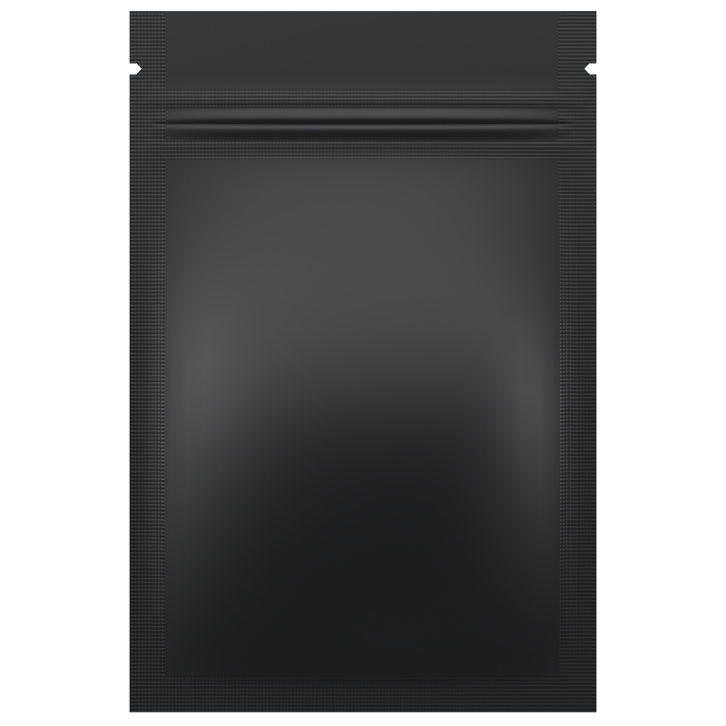 1 Gram Matte Black & Matte Black Mylar Bags - 100% Recyclable (1000 qty.)