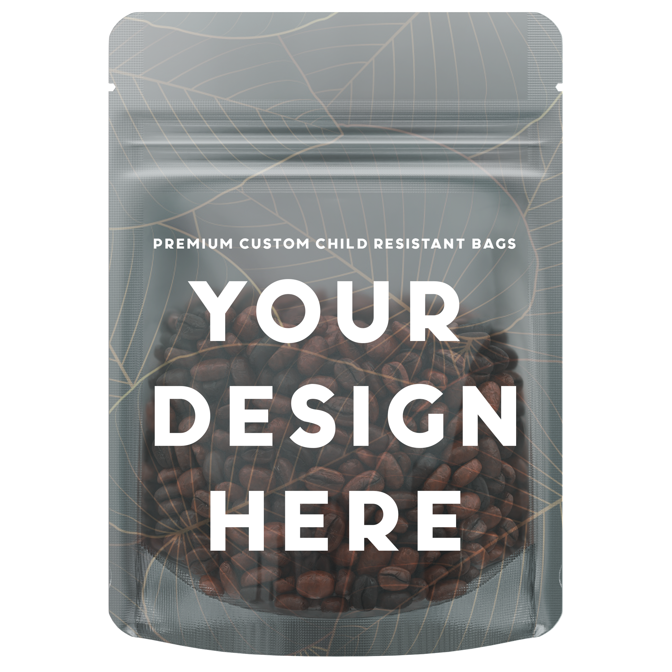 1/8th ounce 3.5 gram Custom Printed CR Child Resistant Mylar Barrier Bags - Dragon Chewer