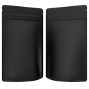 1/2 Ounce CR Exit Bags Matte Black / Matte Black - Tear Notch Mylar Bags - Child Resistant - (1,000 qty.) - Dragon Chewer