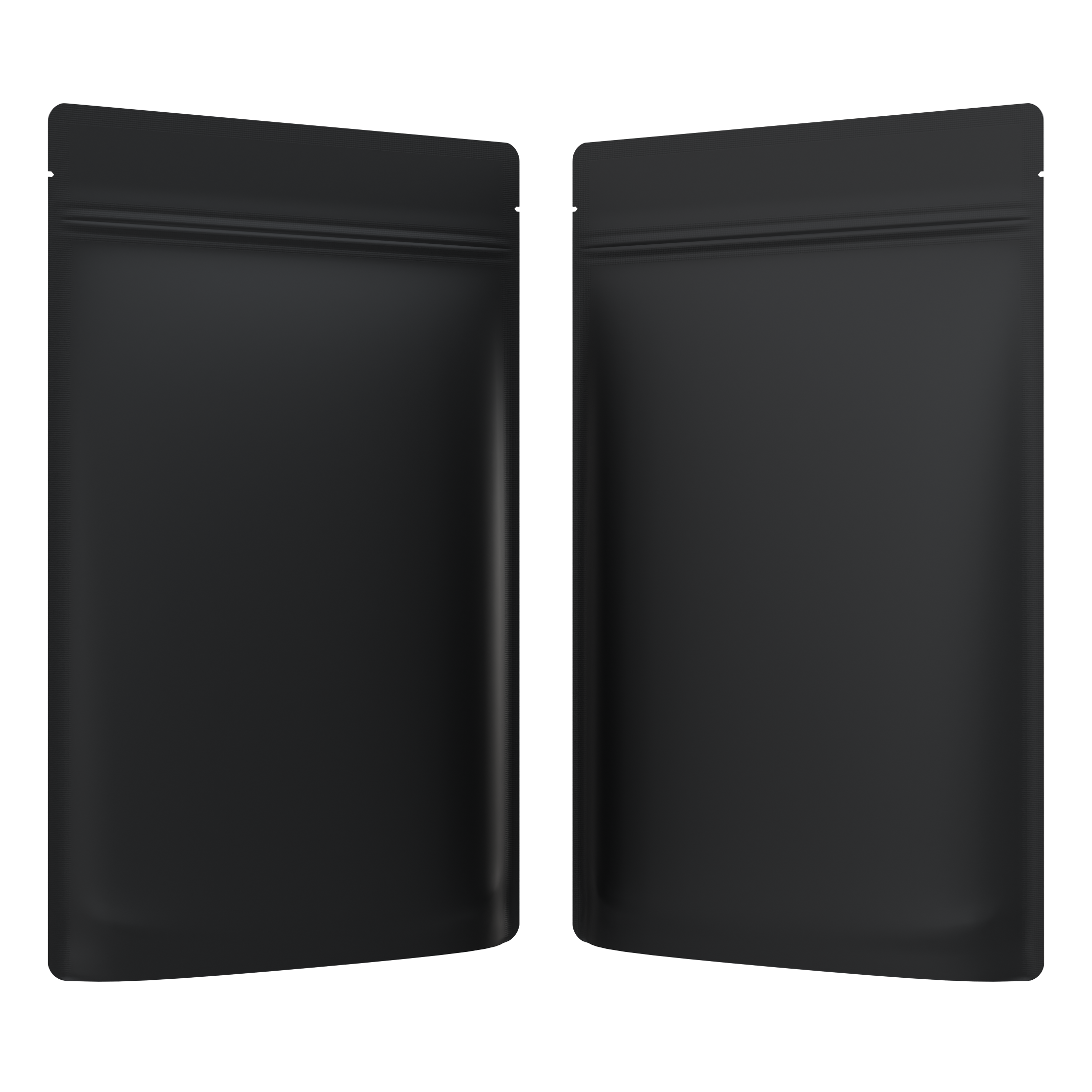 1/2 Ounce Matte Black & Matte Black Mylar Bags - Fast Fill (1000 qty.) - Dragon Chewer