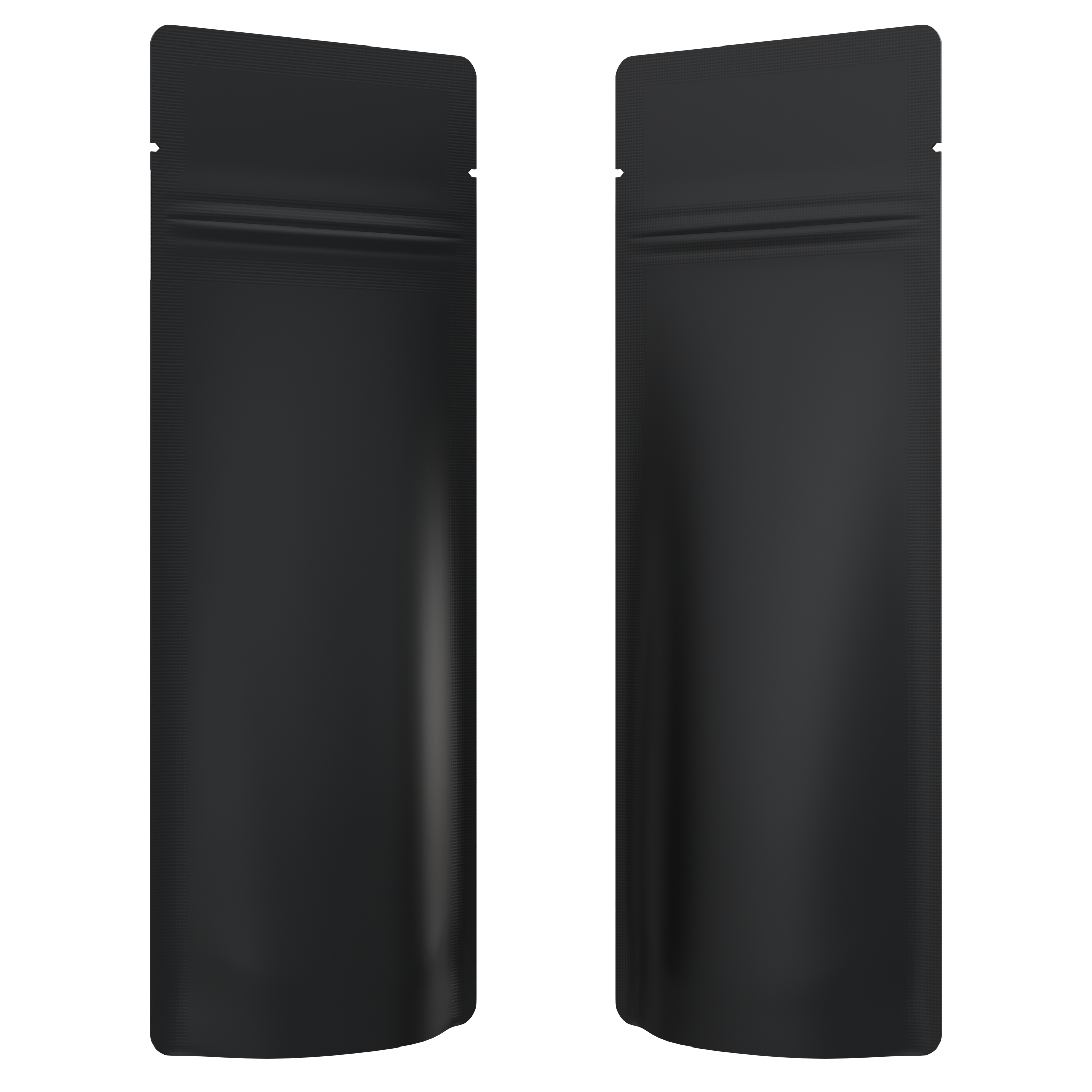 Pre Roll Disposable Matte Black & Matte Black Mylar Bags 2.16" x 6" - Fast Fill (1000 qty.) - Dragon Chewer