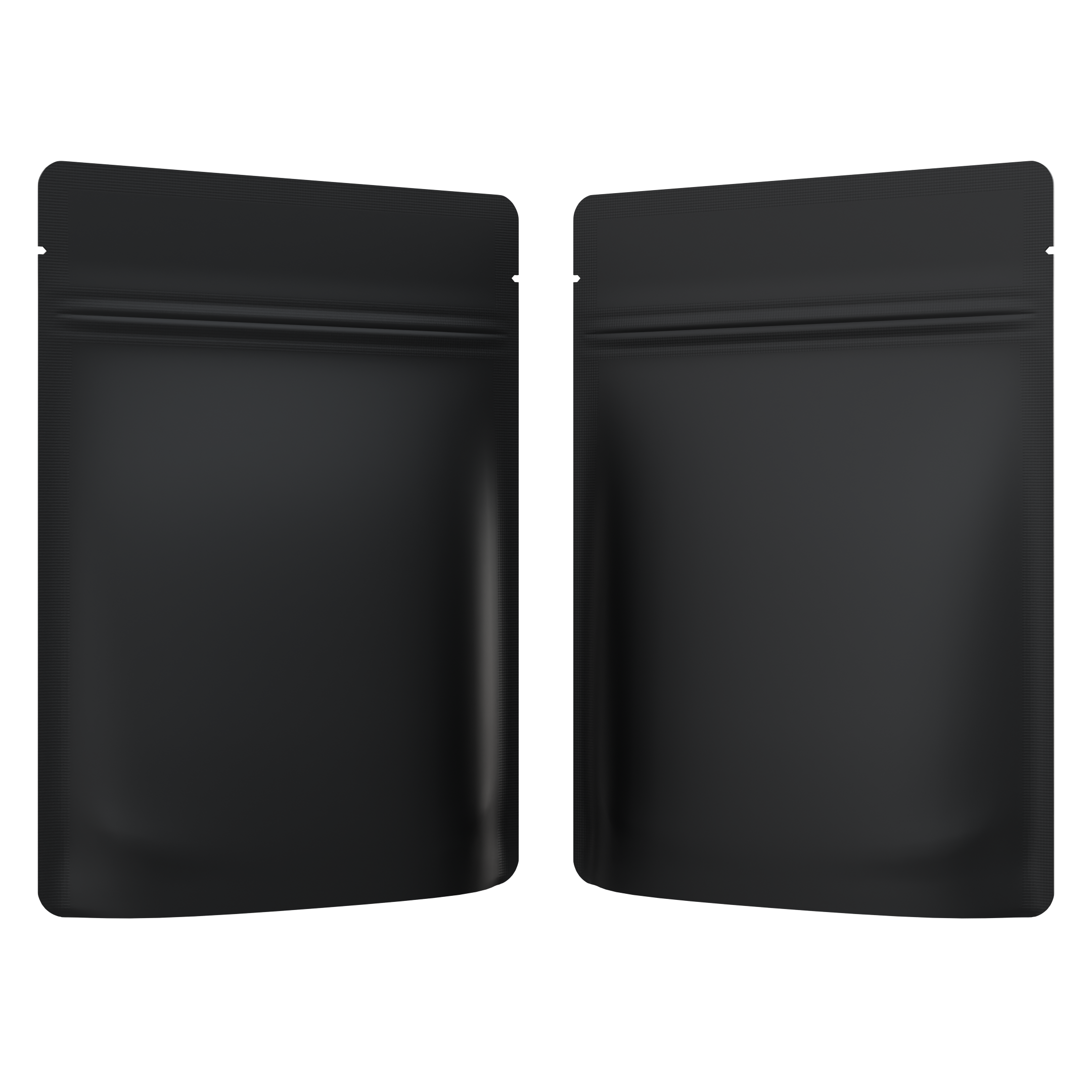 1/8 Ounce Matte Black & Matte Black Mylar Bags - Fast Fill (1000 qty.) - Dragon Chewer