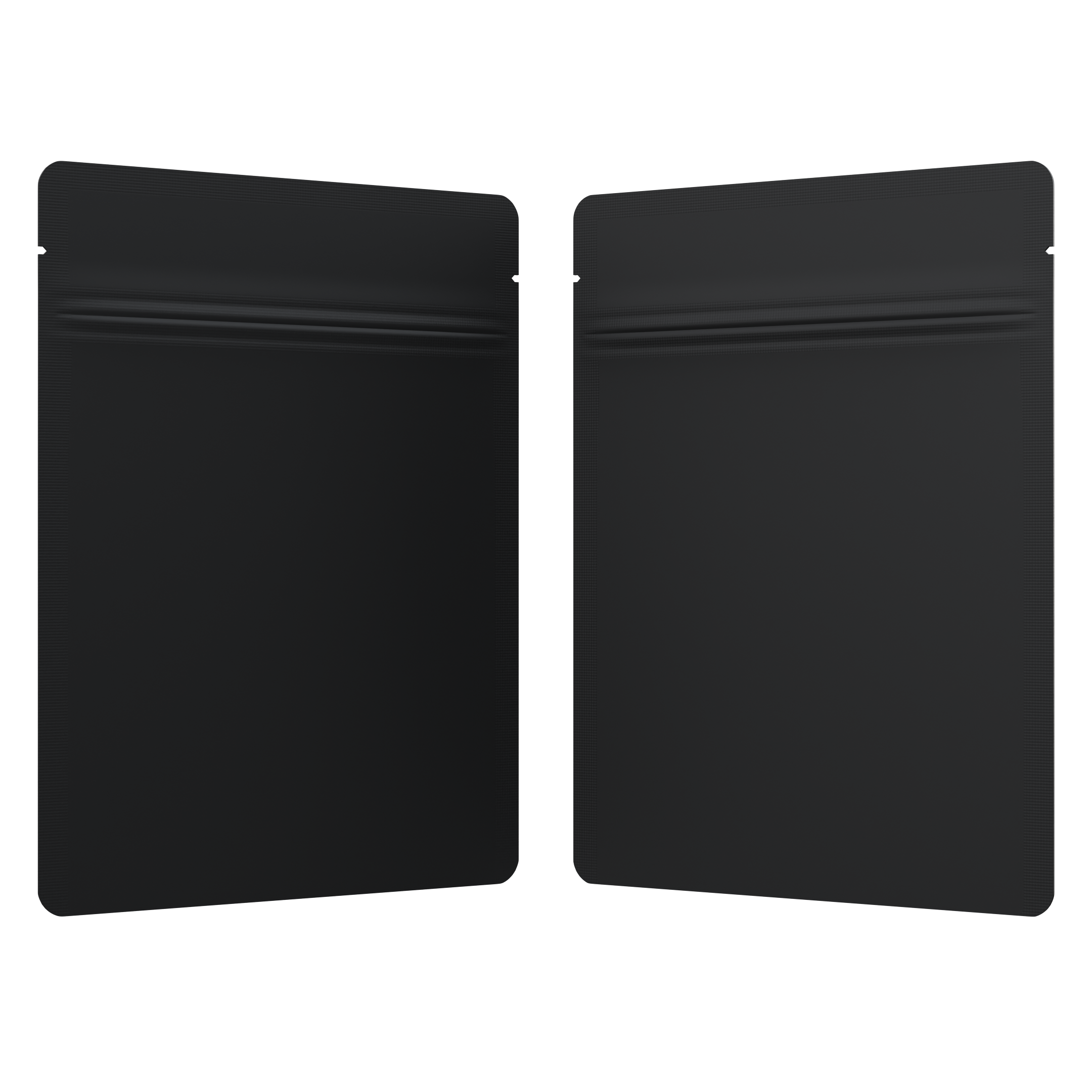 1/8 Ounce Matte Black & Matte Black Mylar Bags - Fast Fill (1000 qty.) - Dragon Chewer