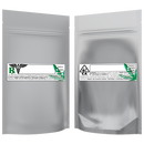 1/4 Ounce Matte White & Clear Mylar Bags + Labels - (100 qty.) - Dragon Chewer