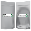 1/2 Ounce Matte White & Clear Mylar Bags + Labels - (100 qty.) - Dragon Chewer