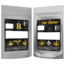 1 Ounce Matte White & Clear Designer Custom Mylar Bags + Labels (100 qty.) - Dragon Chewer