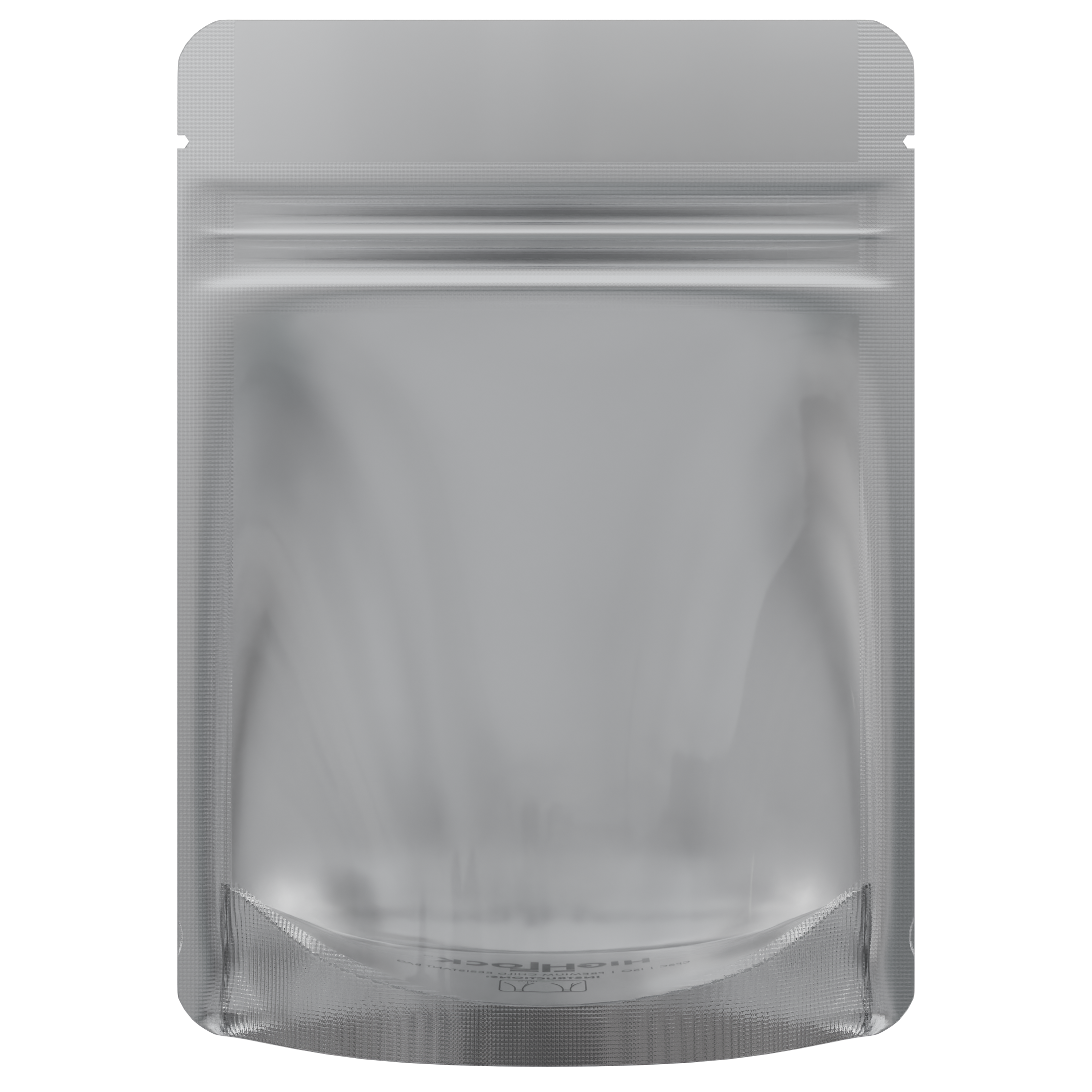 1/8th Ounce 3.5g CR Exit Bags Matte White / Gloss Clear - Tear Notch Mylar Bags - Child Resistant - (1,000 qty.) - Dragon Chewer