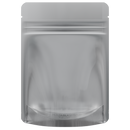 1/8th Ounce 3.5g CR Exit Bags Matte White / Gloss Clear - Tear Notch Mylar Bags - Child Resistant - (1,000 qty.) - Dragon Chewer