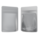 1/8th Ounce 3.5g CR Exit Bags Matte White / Gloss Clear - Tear Notch Mylar Bags - Child Resistant - (1,000 qty.) - Dragon Chewer