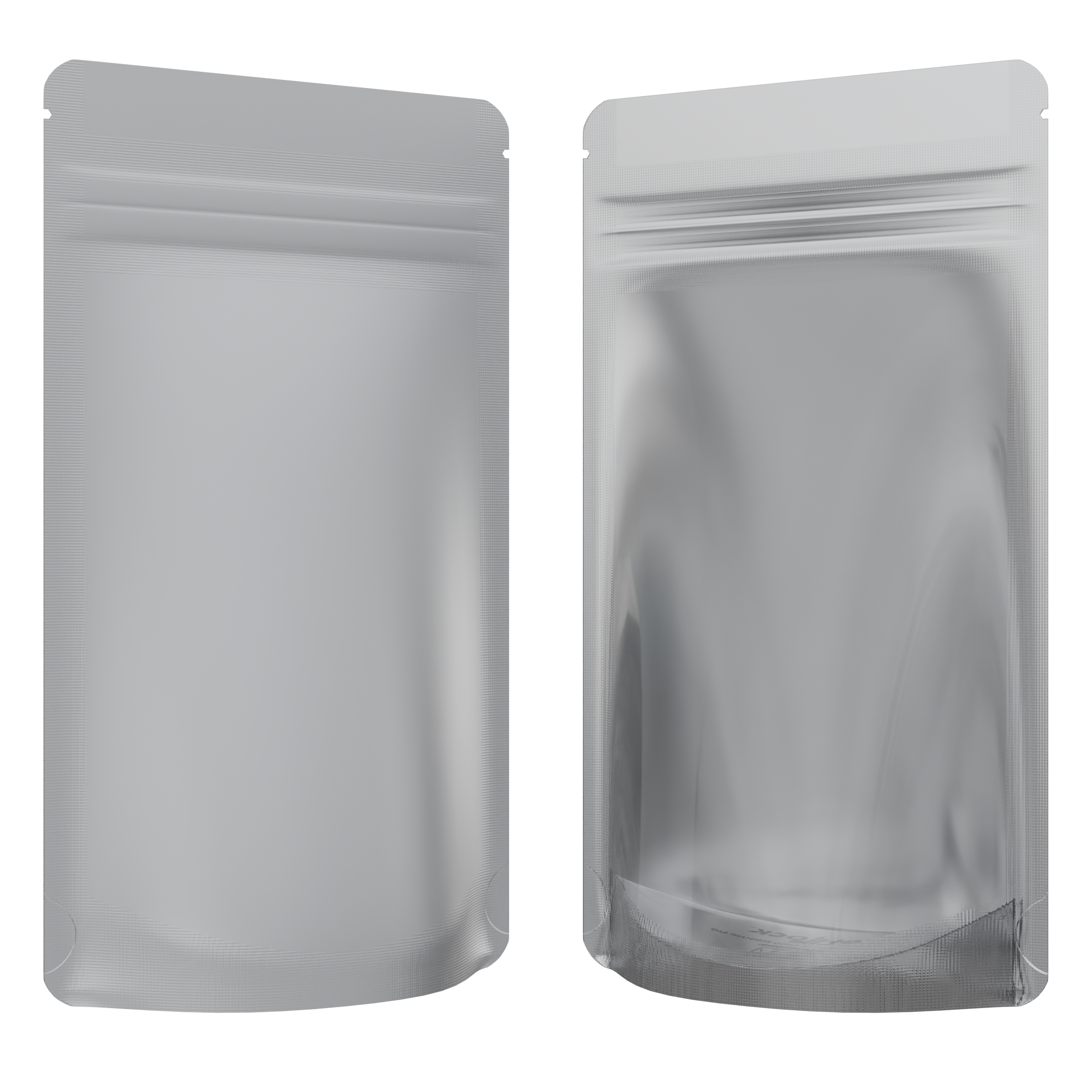 1/4th Ounce CR Exit Bags Matte White / Gloss Clear - Tear Notch Mylar Bags - Child Resistant - (1,000 qty.) - Dragon Chewer