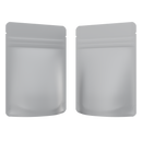 1/8th Ounce 3.5g CR Exit Bags Matte White / Matte White - Tear Notch Mylar Bags - Child Resistant - (1,000 qty.) - Dragon Chewer