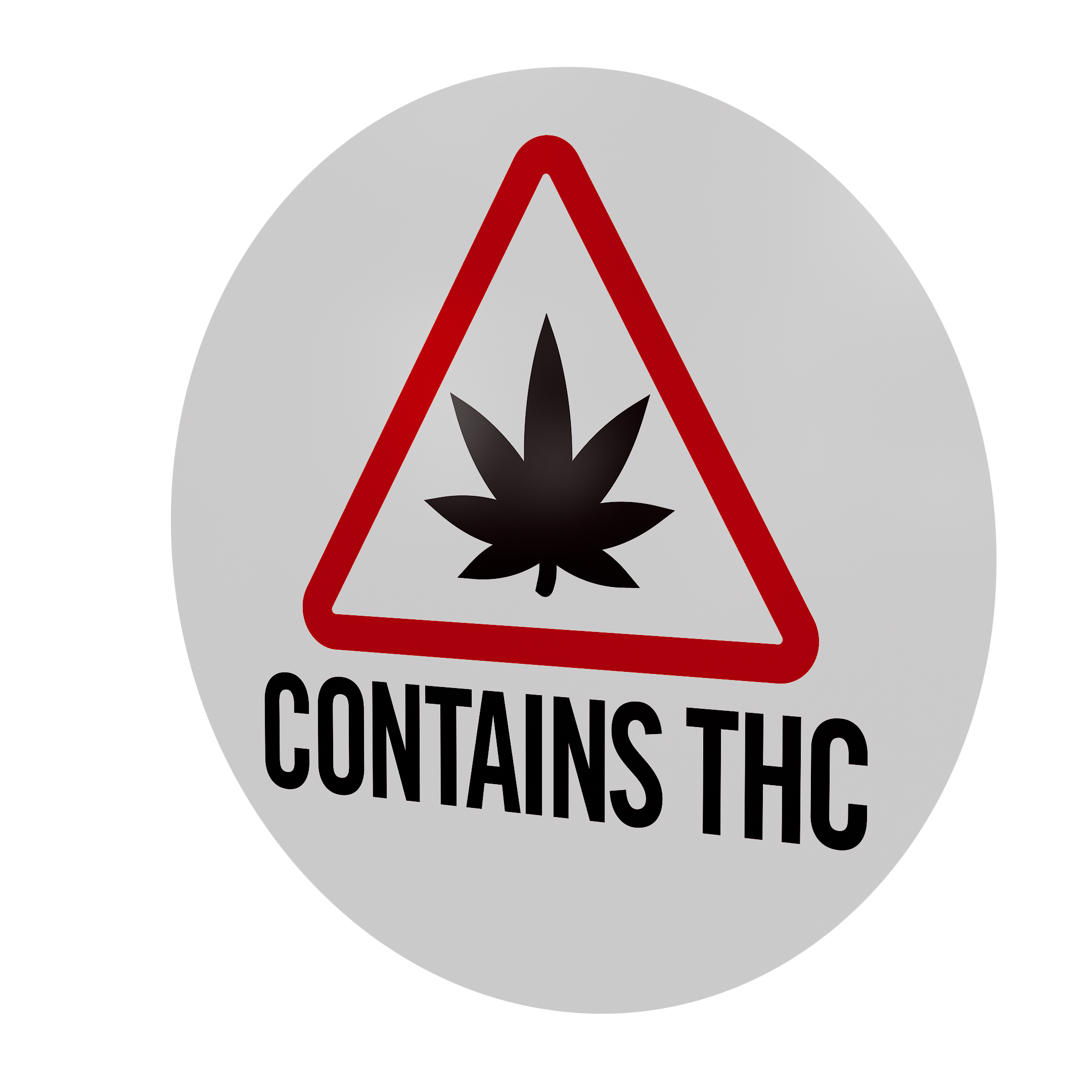Maine & Massachusetts 1" Circle THC Universal Marijuana Symbol Labels (1,000 qty) - Dragon Chewer