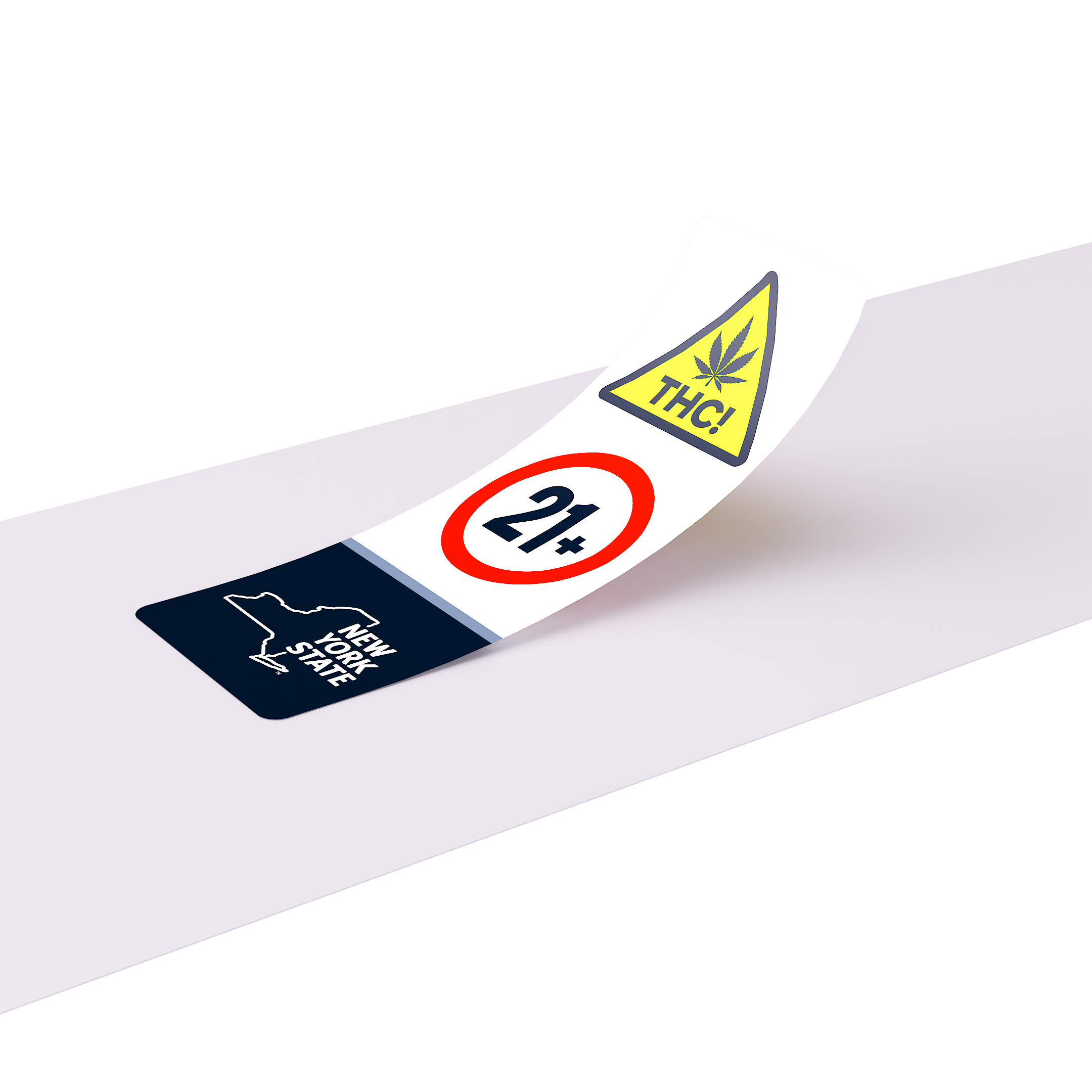 New York Compliant THC Universal Cannabis Warning Symbol (1,000 qty.) - Vertical