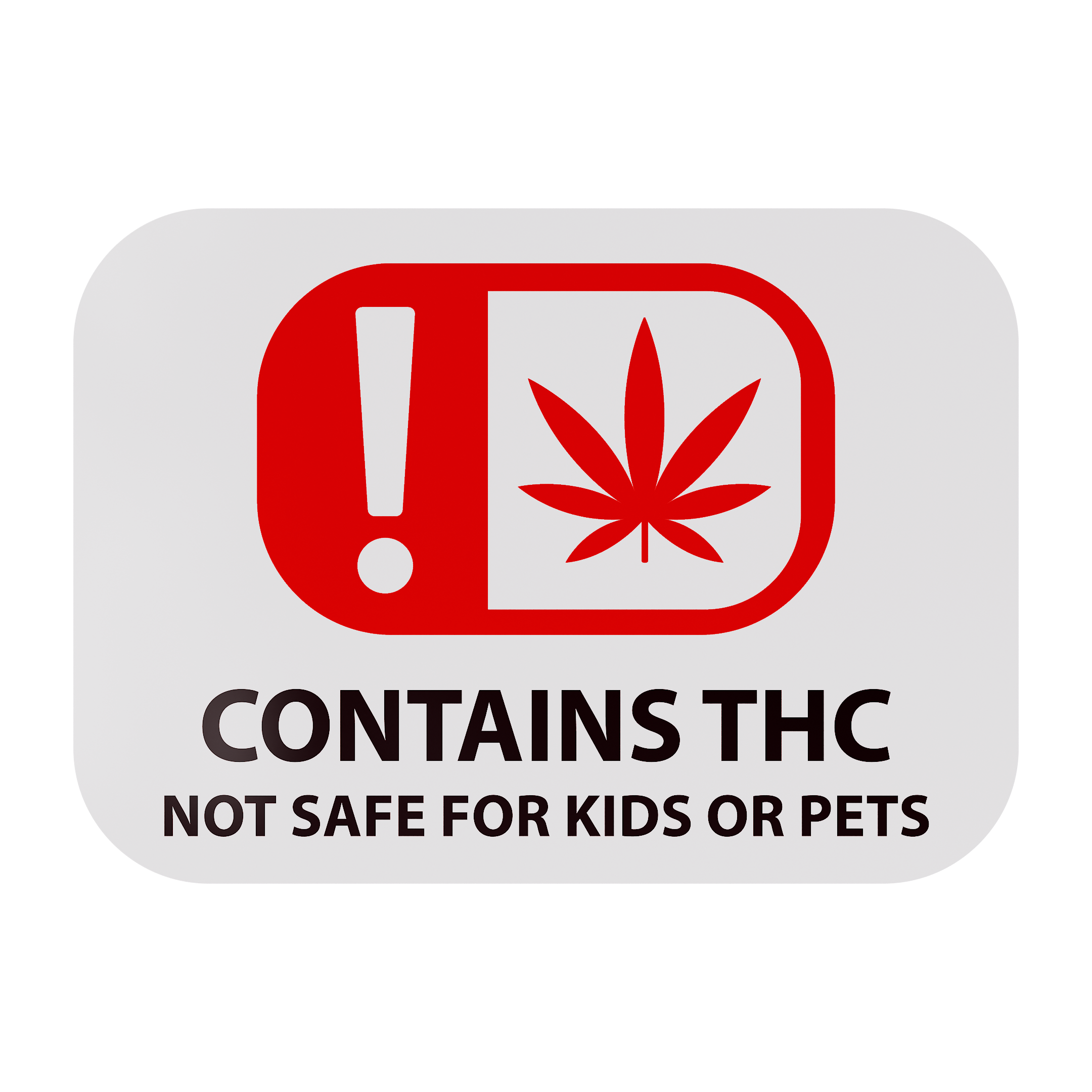 OMMA Oklahoma THC Universal Marijuana Symbol Labels (1,000 qty.)