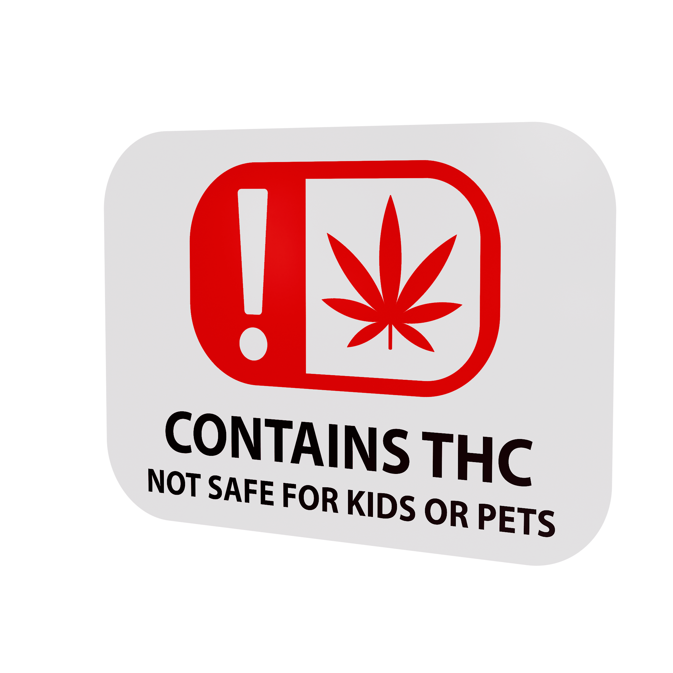 OMMA Oklahoma THC Universal Marijuana Symbol Labels (1,000 qty.)