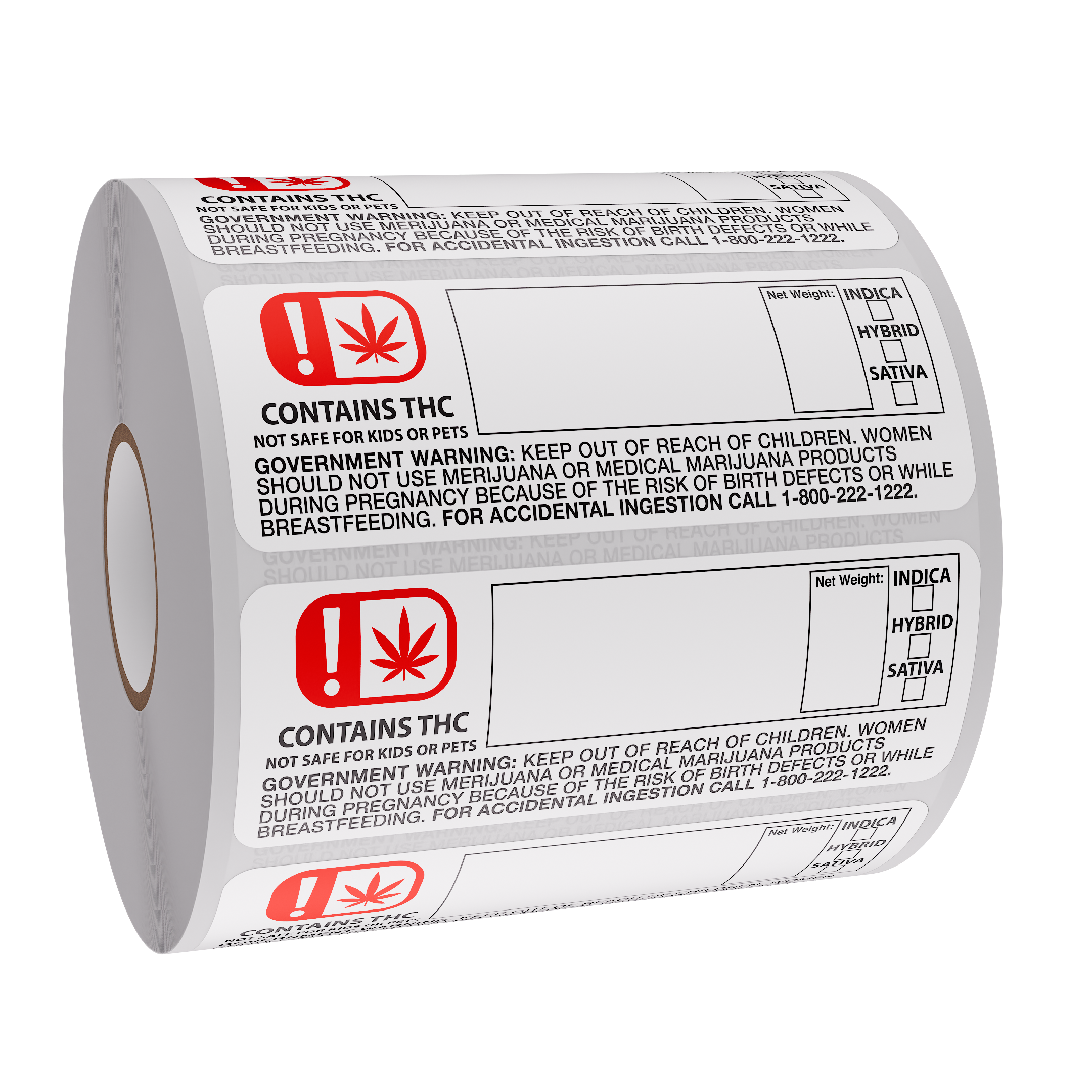 OMMA 3x1.25 Oklahoma THC Universal Symbol Labels (1,000 qty.)