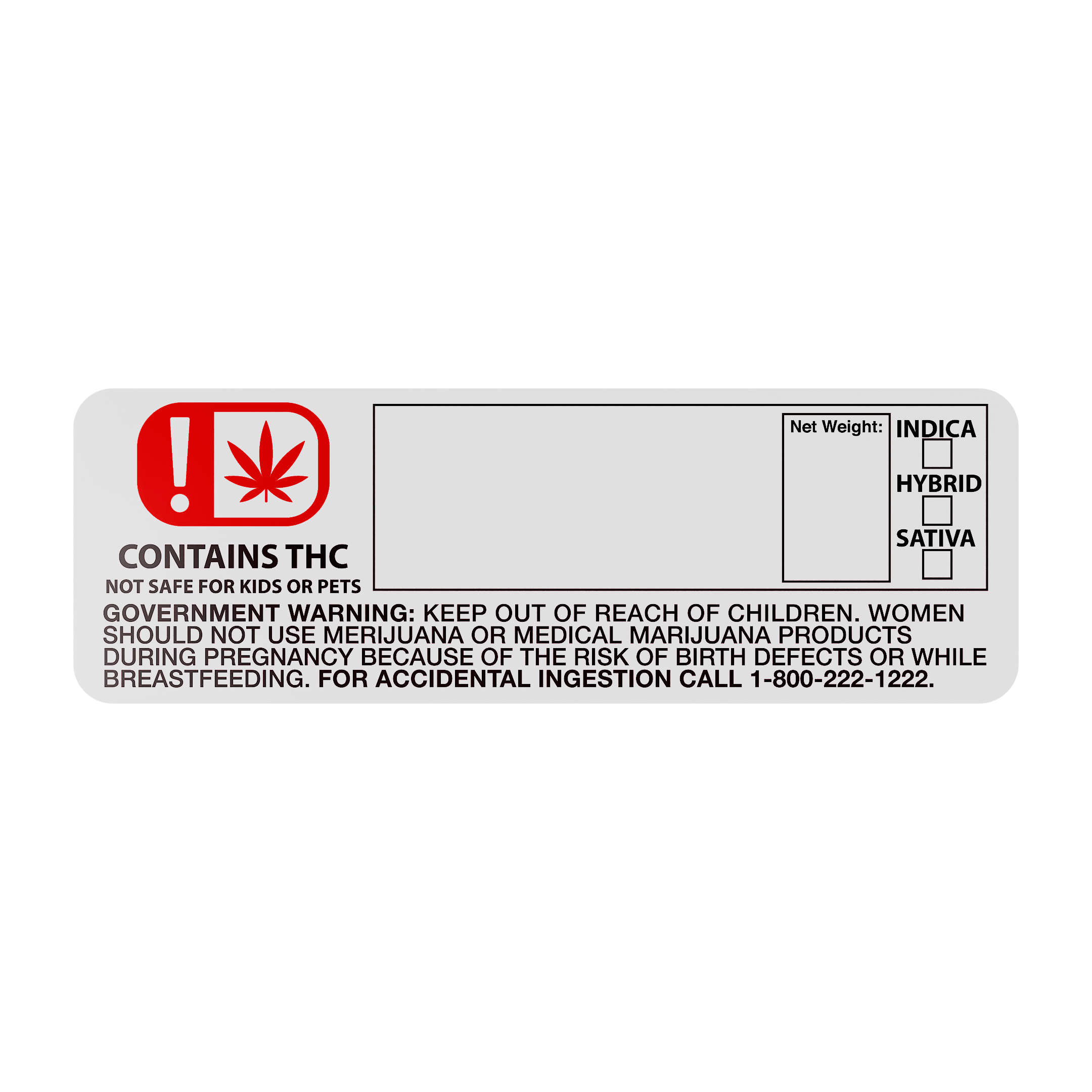 OMMA 3x1.25 Oklahoma THC Universal Symbol Labels (1,000 qty.)