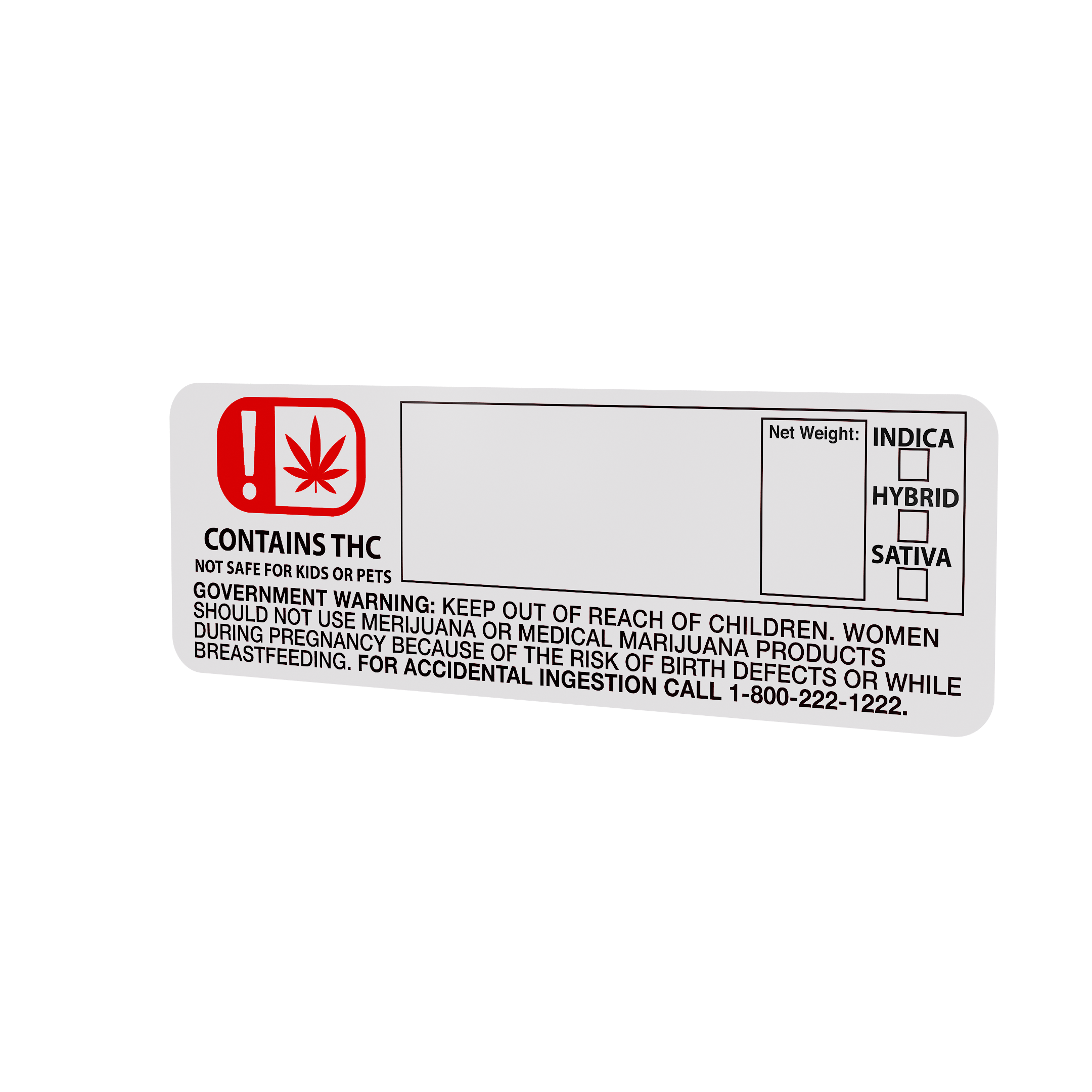 OMMA 3x1.25 Oklahoma THC Universal Symbol Labels (1,000 qty.)