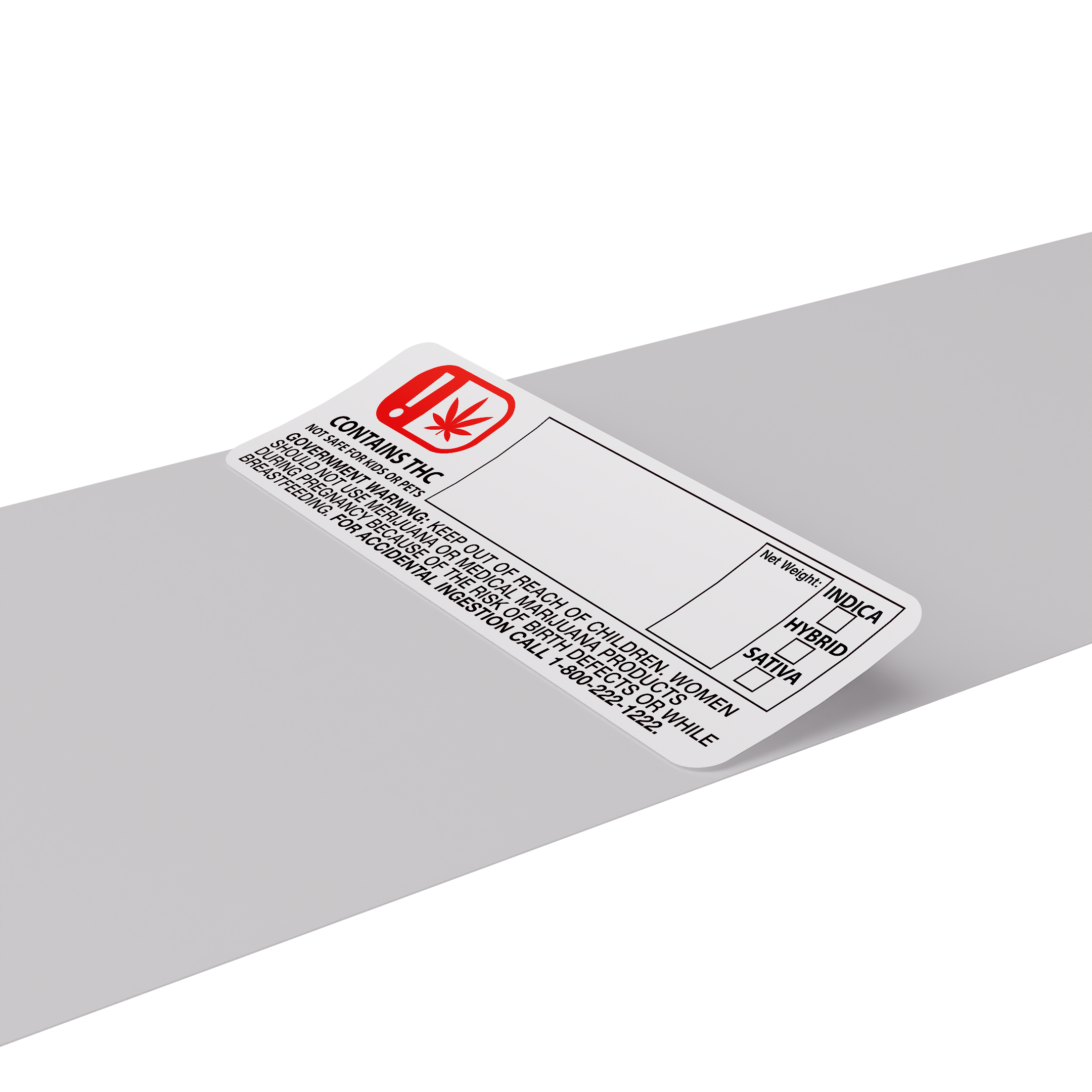 OMMA 3x1.25 Oklahoma THC Universal Symbol Labels (1,000 qty.)