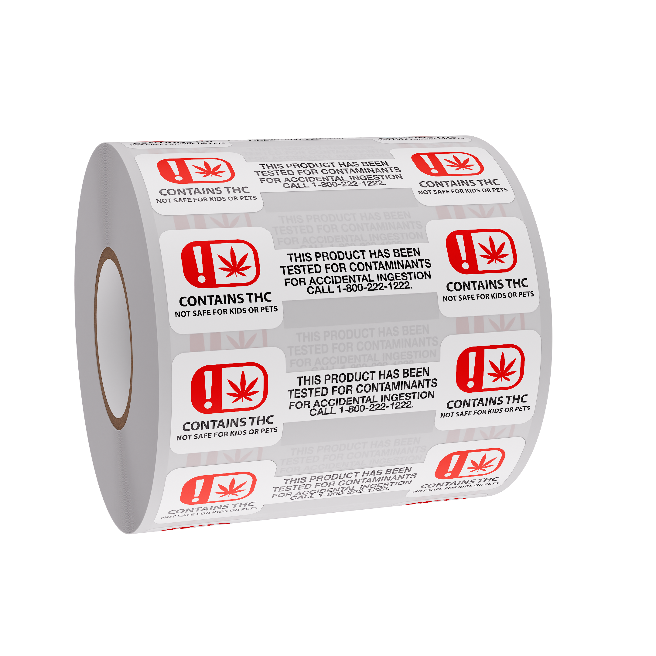 OMMA Oklahoma Tamper Evident THC Universal Marijuana Symbol Labels (1,000 qty.)