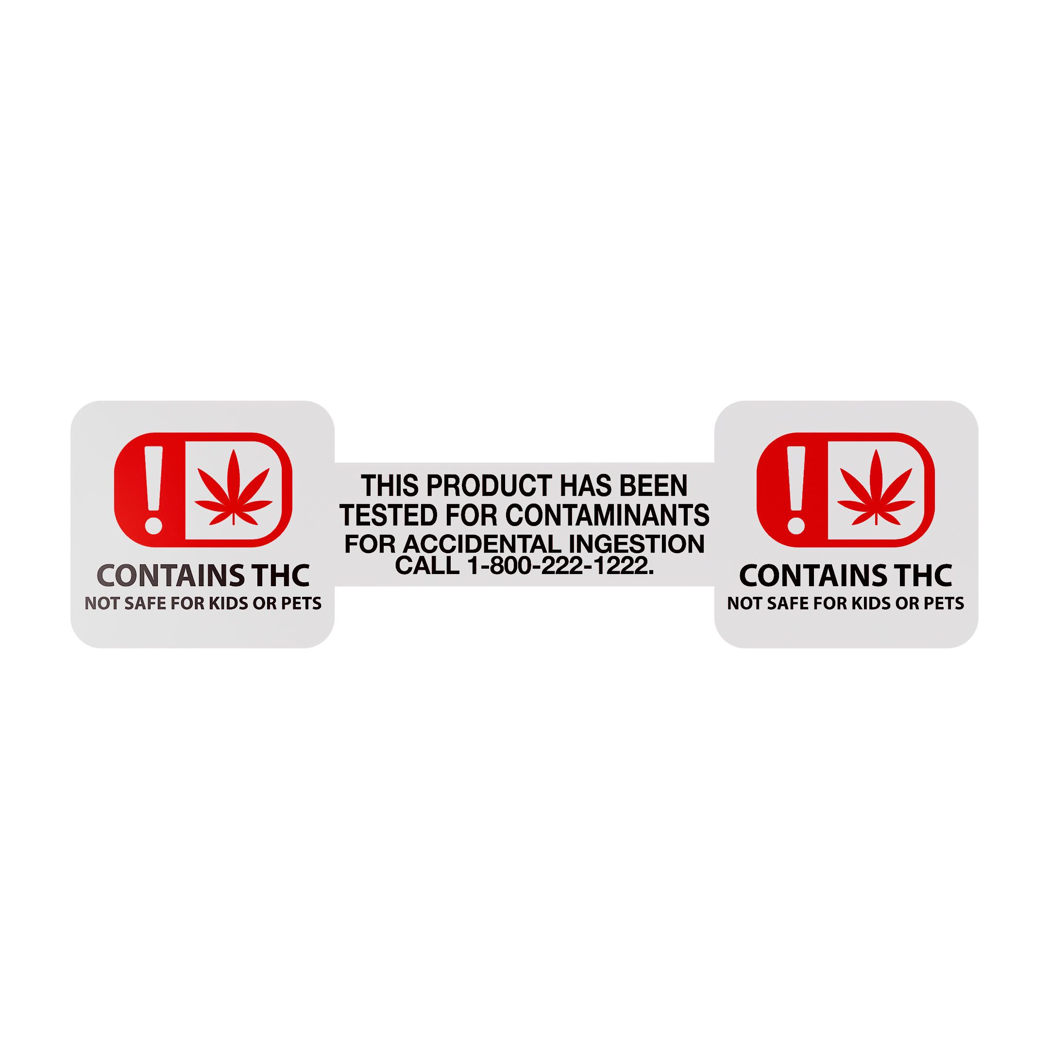 OMMA Oklahoma Tamper Evident THC Universal Marijuana Symbol Labels (1,000 qty.)
