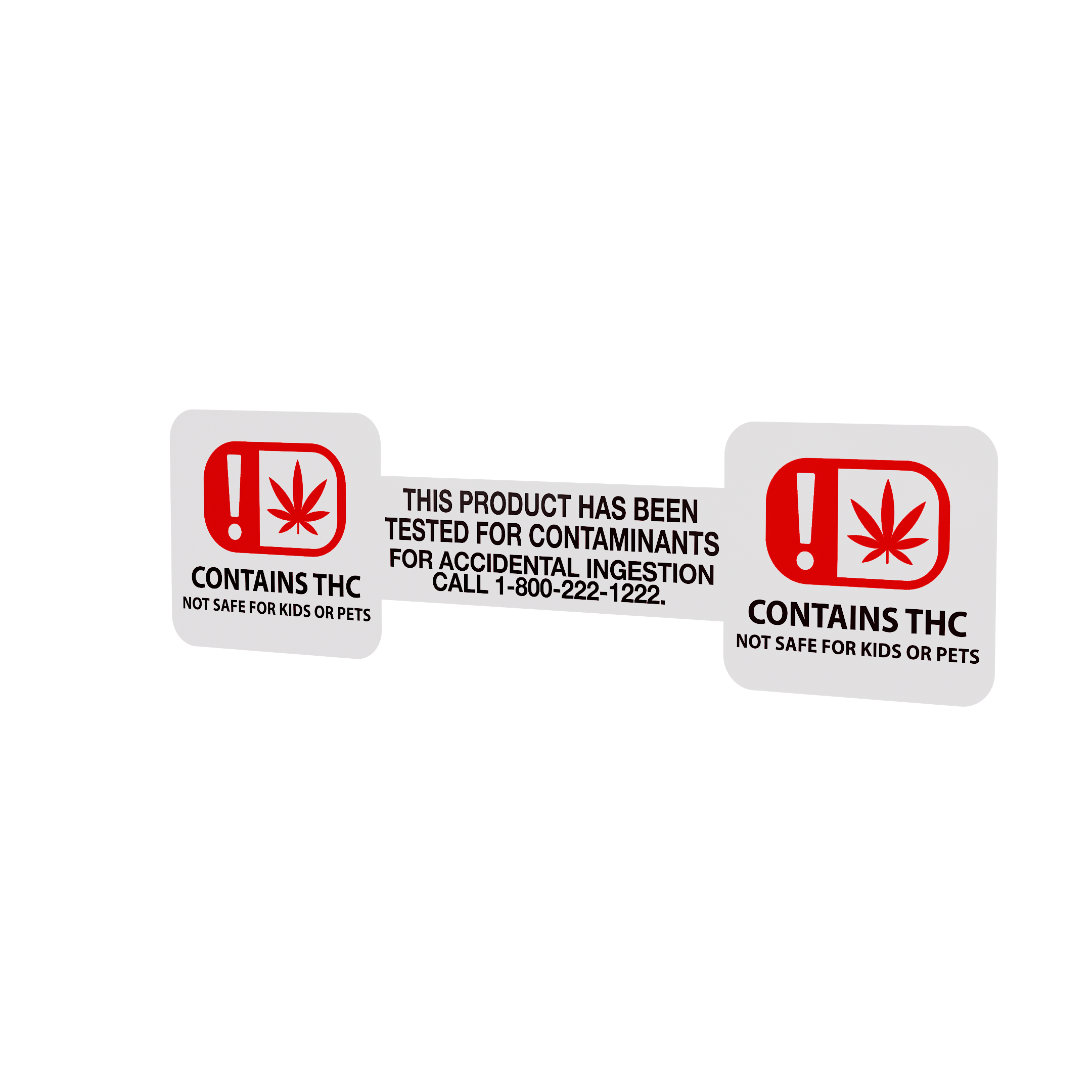 OMMA Oklahoma Tamper Evident THC Universal Marijuana Symbol Labels (1,000 qty.)