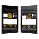 Gloss Black Opaque Dragon Chewer 1 gram one g smell proof mylar bags by HIGHLOCK. Best thick wholesale bulk dispensary custom child resistant packaging 420 barrier bags tamper evident resealable large food storage 3 x 4.5 pouch gusset usa cheap small custom labels stickers strain designer