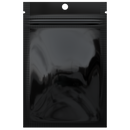 Gloss Black Opaque Dragon Chewer 1 gram one g smell proof mylar bags by HIGHLOCK. Best thick wholesale bulk dispensary custom child resistant packaging 420 barrier bags tamper evident resealable large food storage baggies 3 x 4.5 100 pack hang hole
