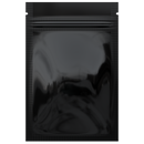 Gloss Black Opaque Dragon Chewer 1 gram one g smell proof mylar bags by HIGHLOCK. Best thick wholesale bulk dispensary custom child resistant packaging 420 barrier bags tamper evident resealable large food storage baggies 3 x 4.5