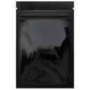 Gloss Black Opaque Dragon Chewer 1 gram one g smell proof mylar bags by HIGHLOCK. Best thick wholesale bulk dispensary custom child resistant packaging 420 barrier bags tamper evident resealable large food storage heat sealable 3 x 4.5
