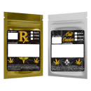 Gloss Gold Vista Clear Translucent Transparent Dragon Chewer 1 gram one g smell proof mylar bags by HIGHLOCK. Best thick wholesale bulk dispensary custom child resistant packaging 420 barrier bags tamper evident resealable large food storage 3 x 4.5 pouch gusset usa cheap small custom labels stickers strain designer