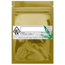 Gloss Gold Vista Clear Translucent Transparent Dragon Chewer 1 gram one g smell proof mylar bags by HIGHLOCK. Best thick wholesale bulk dispensary custom child resistant packaging 420 barrier bags tamper evident resealable large food storage baggies 3 x 4.5 custom labels stickers strain rx generic California cali