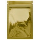 Gloss Gold Vista Clear Dragon Chewer 1 gram one g smell proof mylar bags by HIGHLOCK. Best thick wholesale bulk dispensary custom child resistant packaging 420 barrier bags tamper evident resealable large food storage heat sealable 3 x 4.5