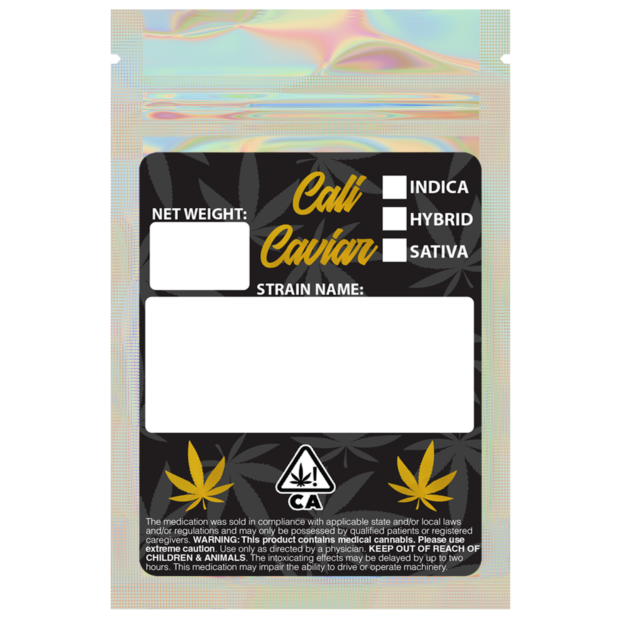Gloss Holographic Vista Clear Translucent Transparent Dragon Chewer 1 gram one g smell proof mylar bags by HIGHLOCK. Best thick wholesale bulk dispensary custom child resistant packaging 420 barrier bags tamper evident resealable large food storage baggies 3 x 4.5 custom labels stickers strain designer