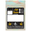 Gloss Holographic Vista Clear Translucent Transparent Dragon Chewer 1 gram one g smell proof mylar bags by HIGHLOCK. Best thick wholesale bulk dispensary custom child resistant packaging 420 barrier bags tamper evident resealable large food storage baggies 3 x 4.5 custom labels stickers strain designer